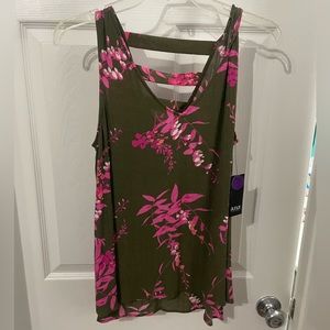 Olive green & Neon Pink Women’s Tank